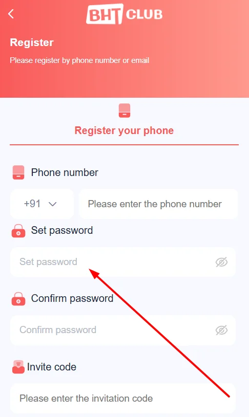 set password